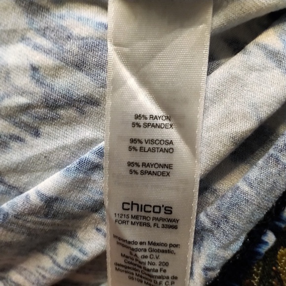 Chico's Tie Front Top Like New S - Picture 5 of 5
